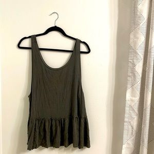 Flowy green tank top